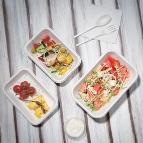 Barquettes en bagasse compostables Fiesta Green 18 cm (x50)
