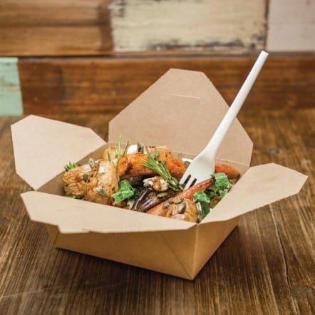 Boîtes repas en carton compostable Vegware 130 cl (x300)