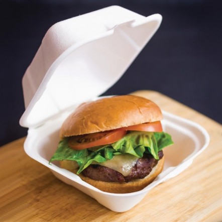 Boîtes à hamburger compostables en bagasse Vegware 15,2 cm (x500)