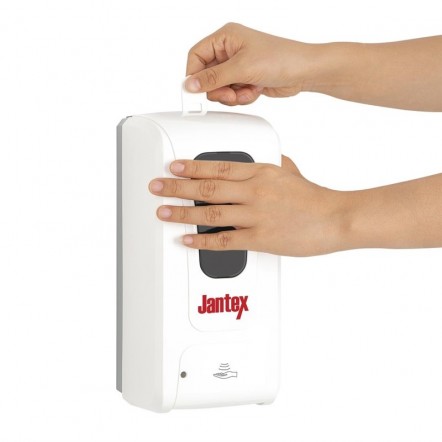 Distributeur automatique de savon liquide et désinfectant pour les mains Jantex 1L