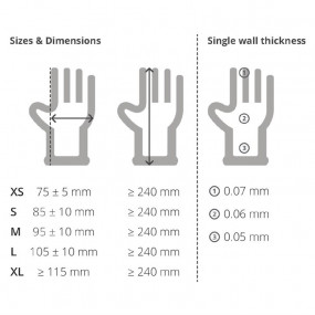 Gants alimentaires en vinyle non poudrés Vogue bleus XL