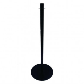 Poteau d'accueil noir tête plate Bolero
