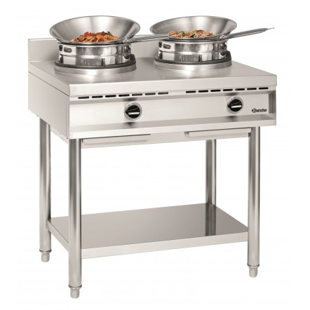 Wok, 2 brûleurs