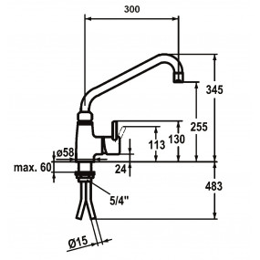 Mitigeur avec croisillons 40L-3601B
