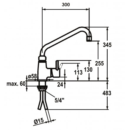Mitigeur avec croisillons 40L-3601B