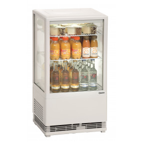 Mini vitrine réfrigérée 58L, blanche