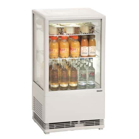Mini vitrine réfrigérée 58L, blanche