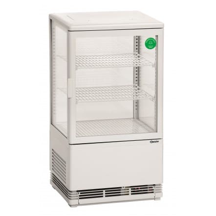 Mini vitrine réfrigérée 58L, blanche