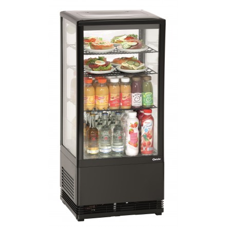 Mini vitrine réfrigérée 78 L, noire