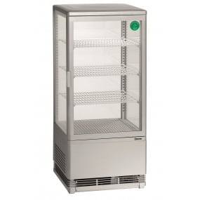 Mini vitrine réfrigérée 78L, argent