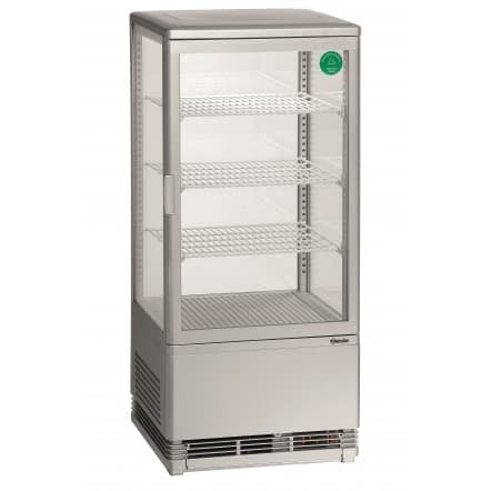 Mini vitrine réfrigérée 78L, argent