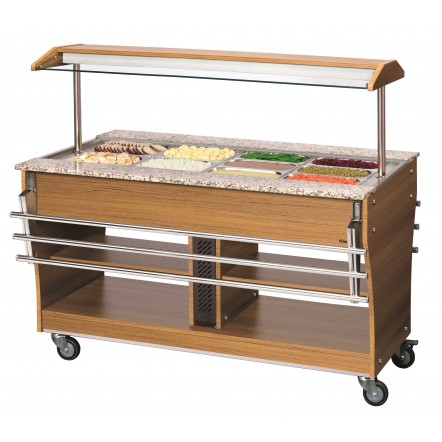 Chariot buffet, chaud, 4x1/1GN