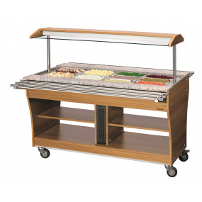 Chariot buffet, chaud, 4x1/1GN