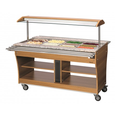 Chariot buffet, chaud, 4x1/1GN