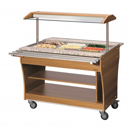 Chariot buffet, chaud, 3x 1/1GN