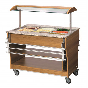 Chariot buffet, chaud, 3x 1/1GN
