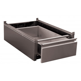 BLOC INOX 1 TIROIR MONOBLOC GN1/1 POUR TABLES INOX SOUDEES