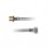 PAIRE DE FLEXIBLES INOX TRESSE L-500 MM, RACCORD MALE 1/2" X FEMELLE 1/2''