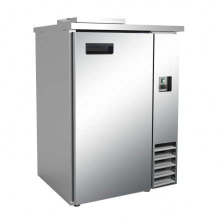 CELLULE A DECHETS REFRIGEREE, INT. ET EXT. INOX, GAZ R600A, +4/+10°C, ISOLATION 45 MM, 1 PORTE,