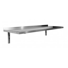 ETAGERE MURALE INOX 304 PLEINE CONSOLES FIXES 800x300x35