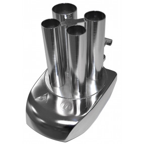 Accessoires pour TR210-Trémie inox légumes longs 4 tubes avec poussoir et dispositif de sécurité pour TR210