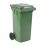 CONTAINER A DECHETS POLYETHYLENE, 2 ROUES COULEUR VERTE