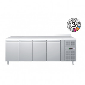 Table réfrigérée positive 616 L - Sans dosseret - 4 portes - Avec groupe logé NO011094