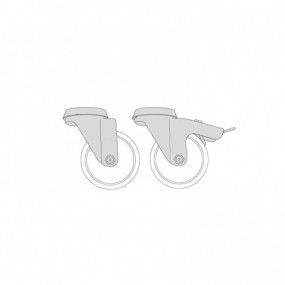 Kit 4 roulettes dont2 avec frein NO011124