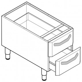 Placard 2 Tiroirs - Gamme 600 - FU013001