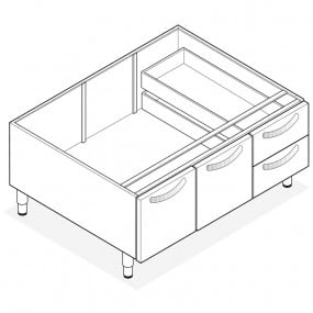 Placard 2 Portes 2 Tiroirs - Gamme 600 - FU013006