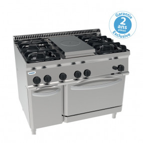 Fourneau 4 Feux + 1/2 Cdf Sur Four Gaz + Placard - FU013189