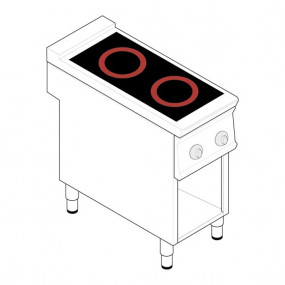 Element Monobloc Plaque Vitrocéramique 2 Zones - FU013488
