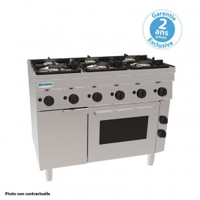 Fourneau 6 Feux Sur Four + Placard - Gamme 600 - FU012784