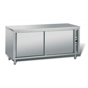 Meuble inox chauffant profondeur 700 mm - Longueur (mm) - 2000, Type de modèle - Simple face