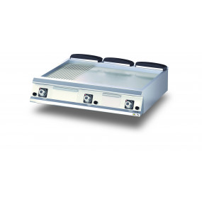 Élément top - Grillade gaz - Plaque 1/3 rainurée AISI 430 - DIAMANTE 90 - OLIS - D9610TFTTG13R