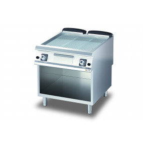 Grillade gaz sur placard ouvert - Plaque rainurée chromée - 745 x 700 mm - DIAMANTE 90 - OLIS - D9410FTTGCR