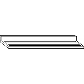Etagère murale barreaudée en inox - Profondeur 400 mm - Longueur (mm) - 2000