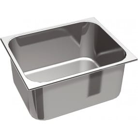 Bac inox pour saladettes - Profondeur 150 mm - Dimensions Gastronormes - GN 1/2
