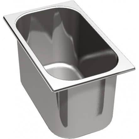 Bac inox pour saladettes - Profondeur 150 mm - Dimensions Gastronormes - GN 1/2