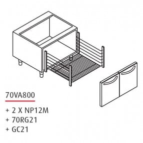 Soubassement baie libre - Prof. 630 mm - Gamme 700 - Baron - Longueur (mm) - 600