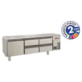 Soubassement réfrigéré positif - 220 L - Baron - Type de modèle - 2 tiroirs + 2 portes