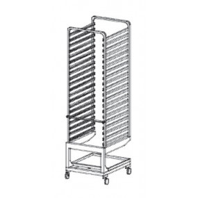 Structure porte grilles et chariot pour four 20 GN 2/1 - KKS202