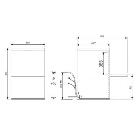 Lave-vaisselle - 15 litres - STARTECH DG - Panier 500 x 500 mm - COLGED - Modèle Laverie - Avec adoucisseur
