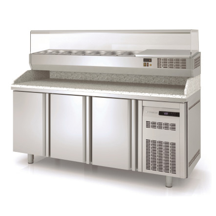 Meuble pizza 700 positif - 3 portes
