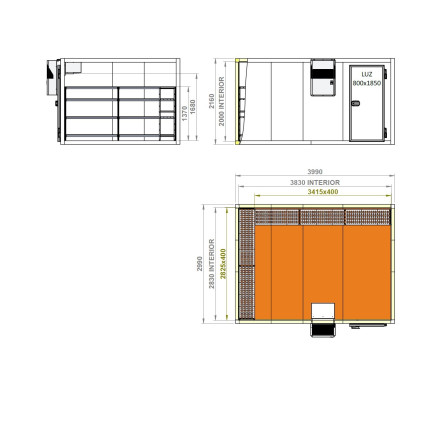 Kit Chambre froide positive, 21,68m³