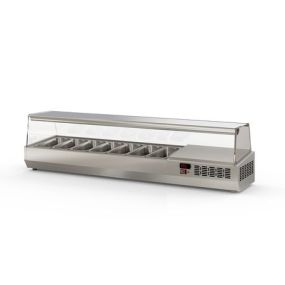 Saladette à poser, capacité 7 bacs GN1/3