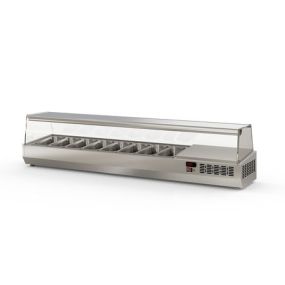 Saladette à poser, capacité 8 bacs GN1/3