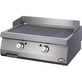 Grill Électrique À Poser Plaque Acier carbone Doubles Nervurées Gamme Afi Série 900