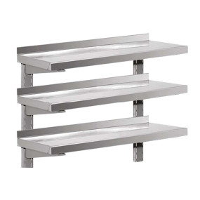 Étagère Murale Triple Profondeur 300?Mm Construction robuste INOX 18/10