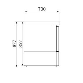 Saladette réfrigérée 1 porte - GN 1/1